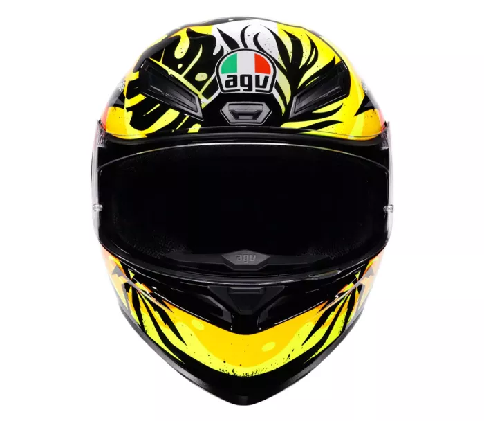 Helma na motorku AGV K1S E2206 TROPICRUSH BLACK/ORANGE
