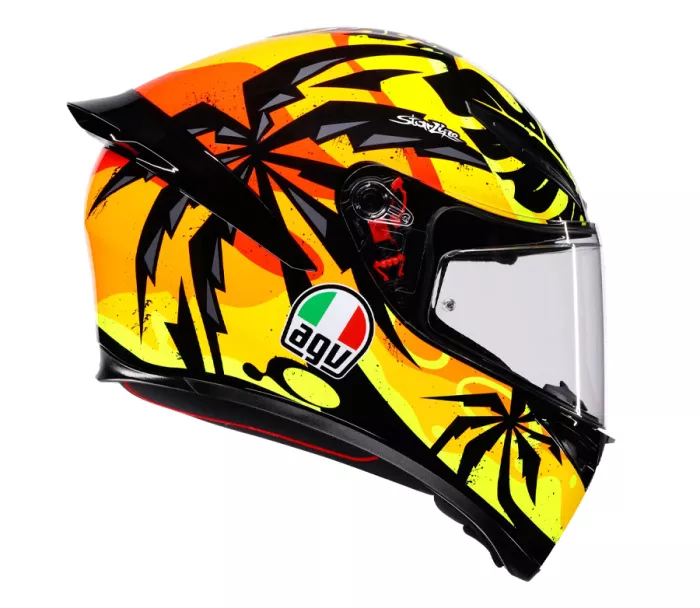 Helma na motorku AGV K1S E2206 TROPICRUSH BLACK/ORANGE