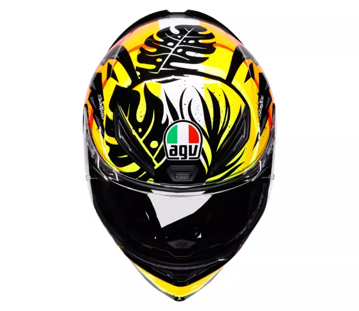 Helma na motorku AGV K1S E2206 TROPICRUSH BLACK/ORANGE